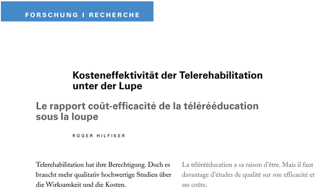 Kosteneffektivität der Telerehabilitation unter der Lupe